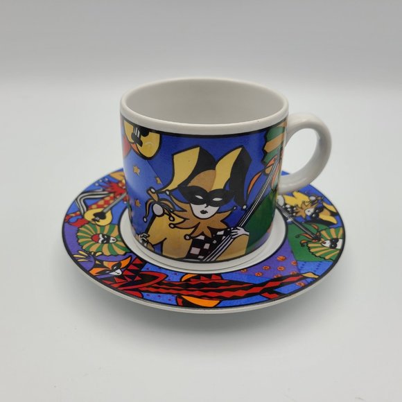 Sakura Verona 1993 Espresso Cup & Saucers Set by Sue Zipkin - Picture 8 of 10